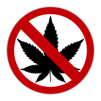 Aufkleber Cannabis Verbot